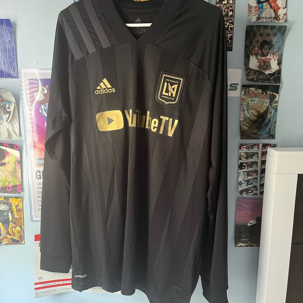 LAFC adidas 2020 Primary Team Replica Long Sleeve Jersey - Black